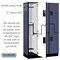 Salsbury Industries Wardrobe Locker, 45" W, 18" D, 76" H, (3) Wide, (6) Openings, Blue 27368BLU - alternate 8